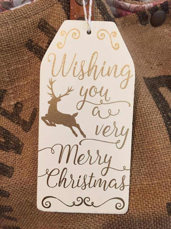 wishing you a very merry Christmas gift tag (no glitter)