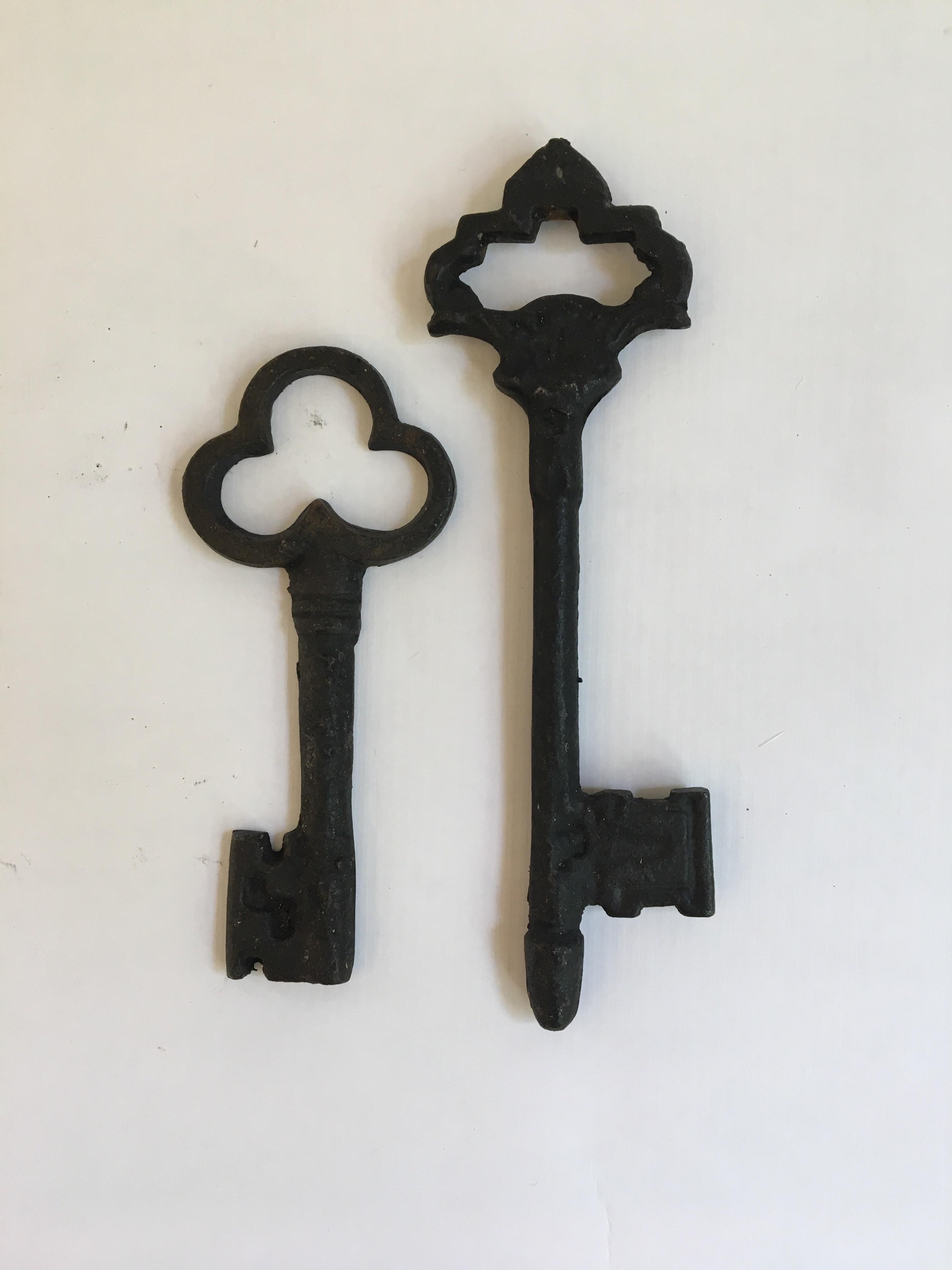 antique iron keys