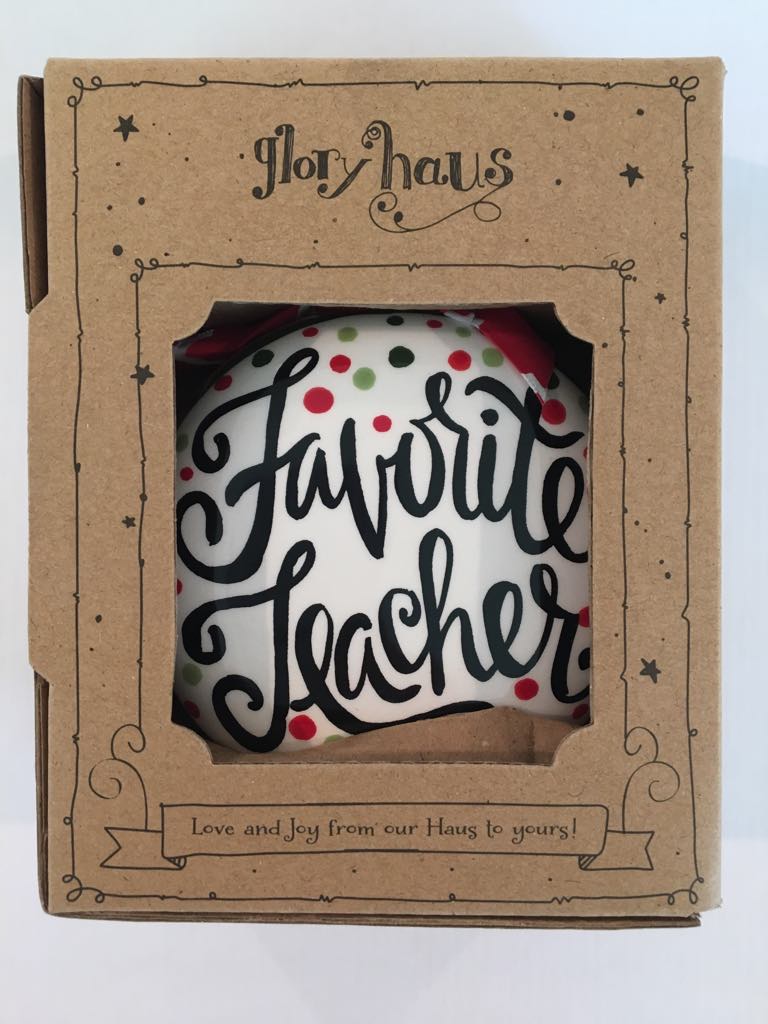 favorite teacher puff ornament