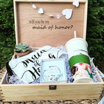 will you be my bridesmaid custom monogrammed box