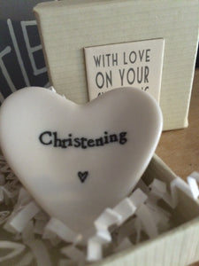 heart dish - christening