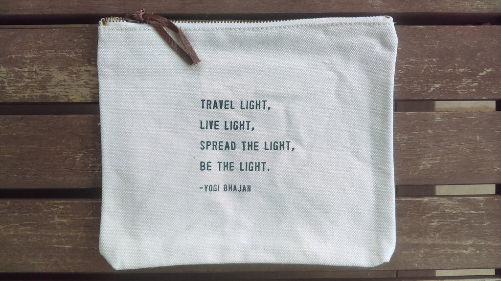 canvas bag - travel light