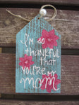 wood gift tag- mom