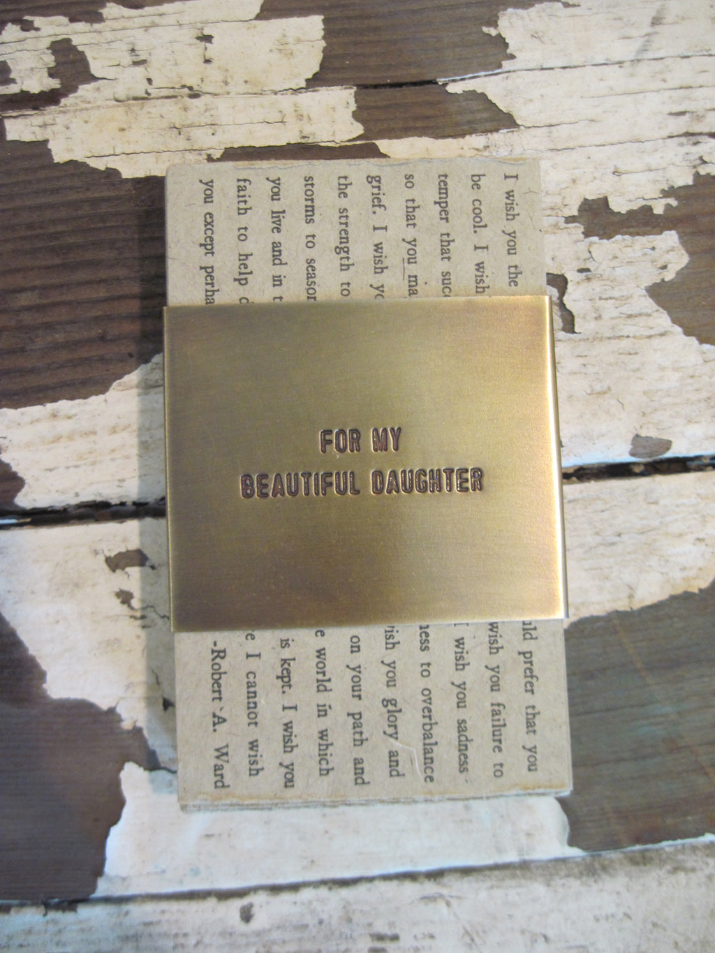 brass paper cuff - for my beautiful daughter