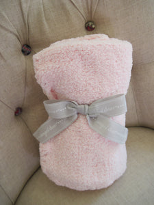 chenille blanket (pink)