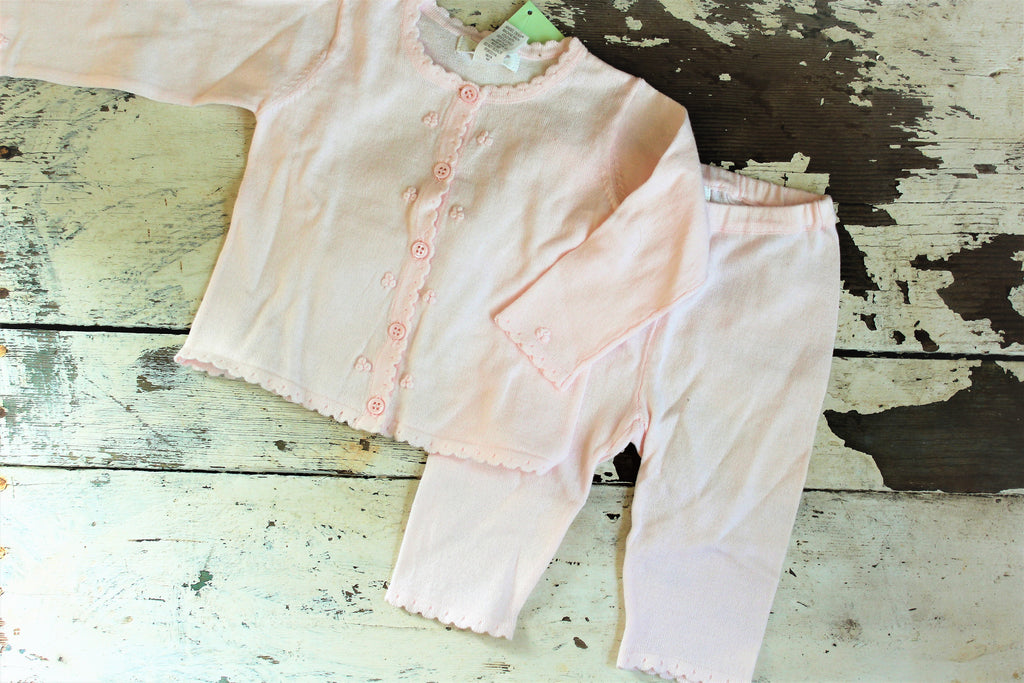 3-6 month cardigan set (pink)