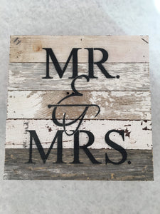 mr & mrs sign