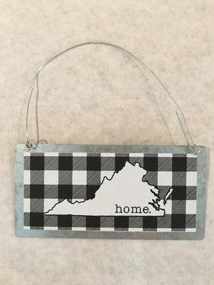 home state tin ornament