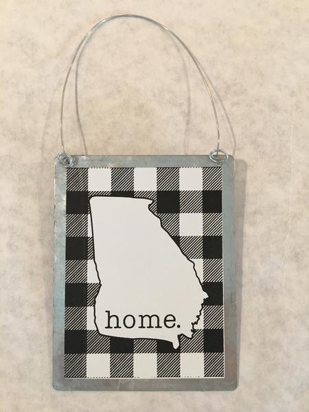 home state tin ornament