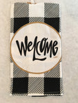 welcome hand towel