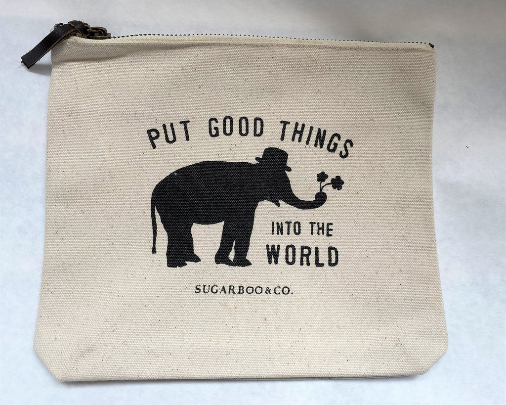 canvas bag - put good things into the world