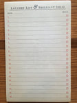 Laundry List and Brilliant Ideas Notepad